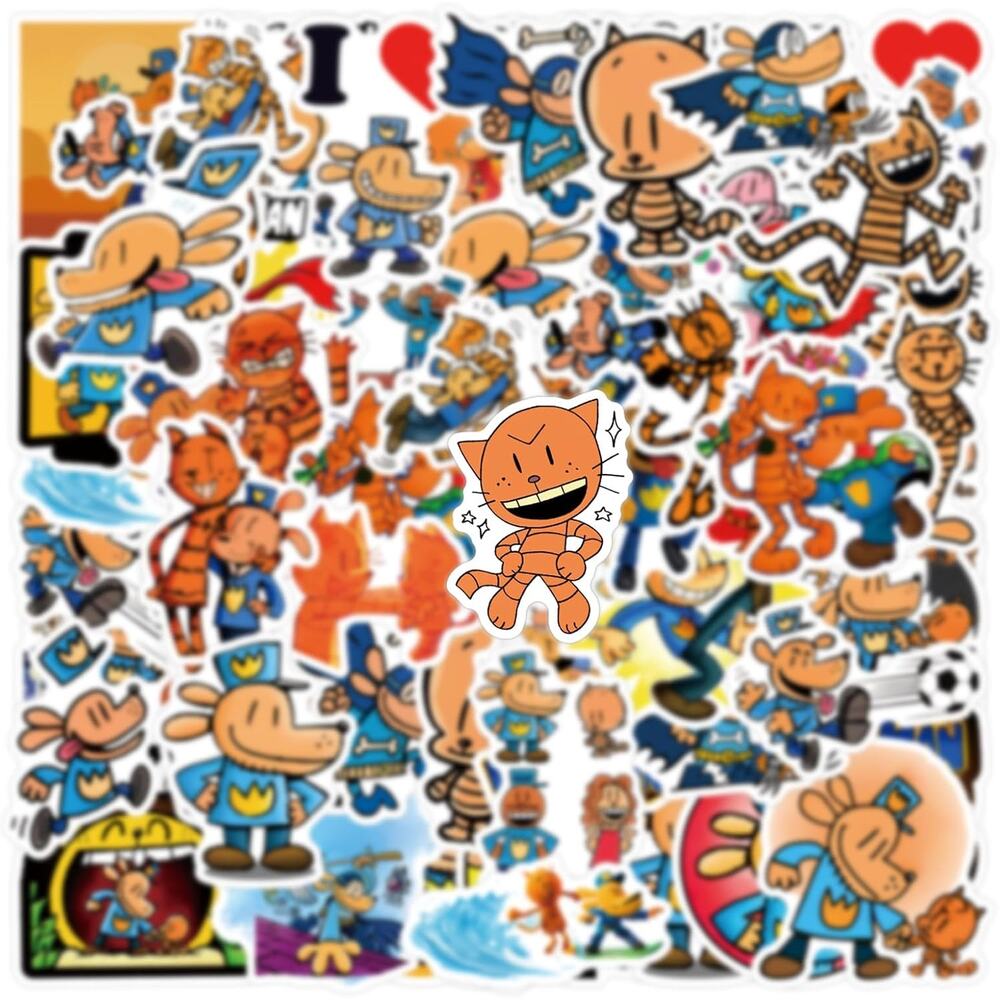 63PCS Cute Cartoon Dog Stickers Waterproof Vinyl Decals Laptop Bottle